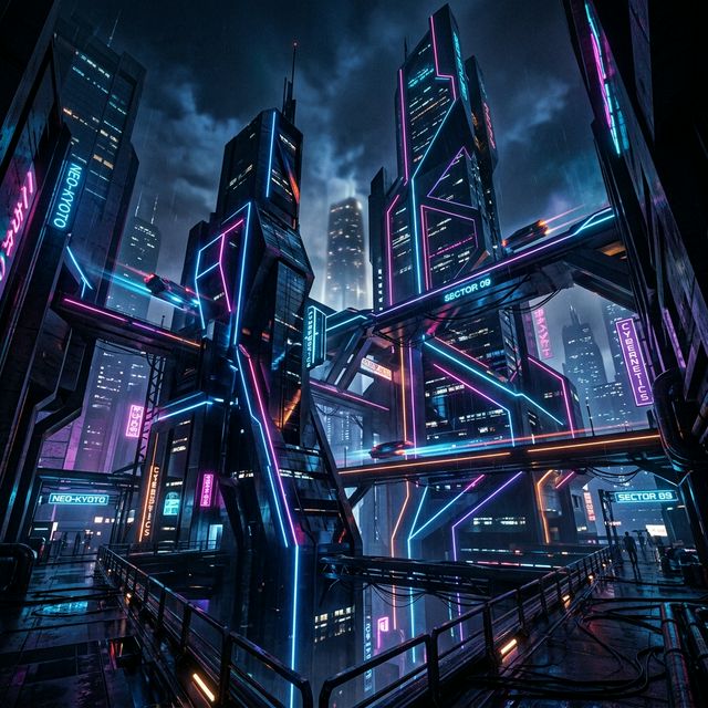 Неоновый город